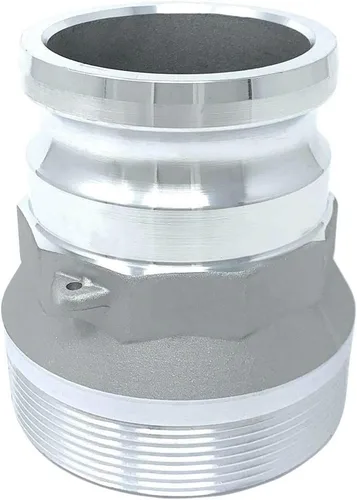 Miniatura 11 de Gloxco Tipo F de aluminio leva y ranura de montaje, adaptador Camlock macho de 2" x 2" NPT macho (CAM-20-F-AL)