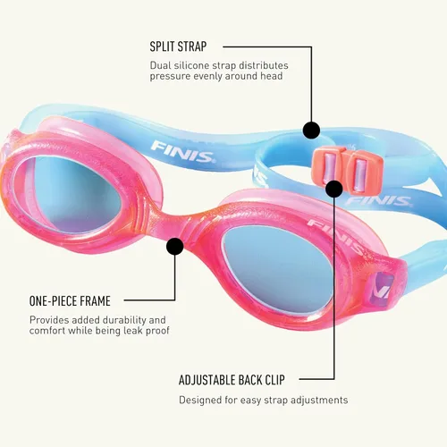 Miniatura 4 de Lentes de natación FINIS H2 Rosado/Verde agua