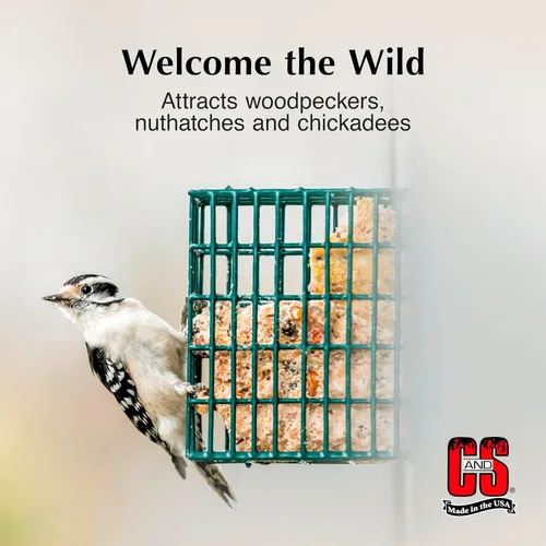 Miniatura 4 de C&S Golosina de Sebo de Alta Energía, Alimento para Aves Silvestres para Pajaros Carpinteros, Trepadores, Carboneros y Agateadores, Paquete de 8