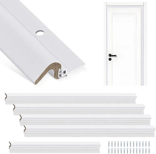 Yuntau Burletes Atornillables para Puerta 42" 36" Burletes para Puerta con Portador de Aluminio y Junta de Espuma Burletes Exteriores en Forma de V