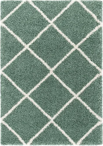 Miniatura 65 de SAFAVIEH - Alfombra de la colección Hudson Shag, diseño de enrejado moderno, no desprende pelusa y fácil de cuidar, 2 pulgadas de grosor, ideal