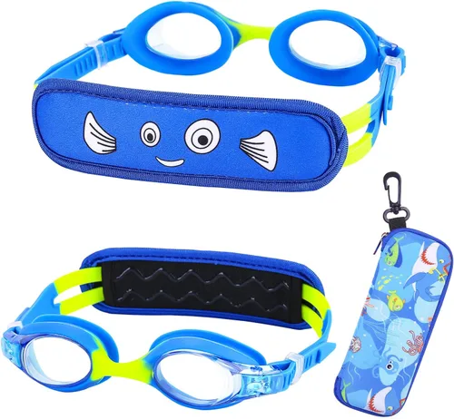 Miniatura 24 de Gafas de natación para niños de 2 a 6 años, gafas para niños sin jalar el cabello, gafas para niños con banda para la cabeza acolchada 1pk Kids