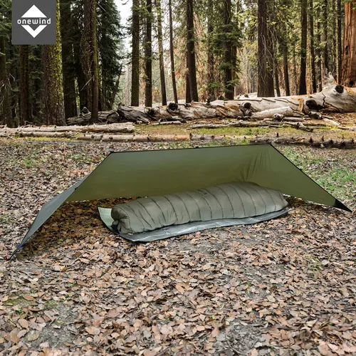 Miniatura 3 de onewind Refugio, juego de lona de campamento incluye refugio de emergencia, BugNet y huella de tienda, nailon Ripstop con revestimiento de Juego