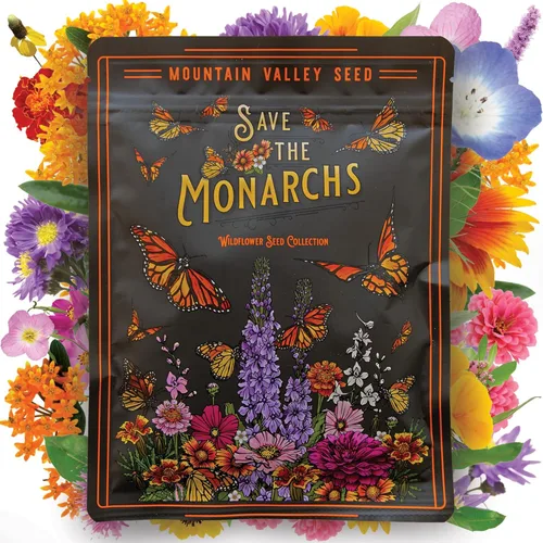 Miniatura 10 de Colección Wildflower Seeds - Más de 500,000 semillas a granel - 6 mezclas diferentes incluyendo colibrí y mariposa, Save The Monarchs, Save The