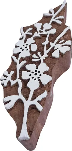 Miniatura 12 de Sello de madera de arcilla Patrón de árbol grande Bloque de impresión grande