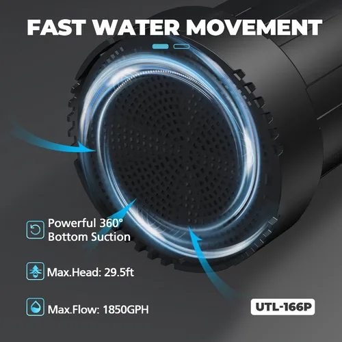 Miniatura 3 de Bomba de Agua Sumergible 1/6 HP, 1850GPH Bomba de Sumidero Termoplástica Bomba de Agua Portátil Eléctrica de Utilidad para Eliminación de Agua