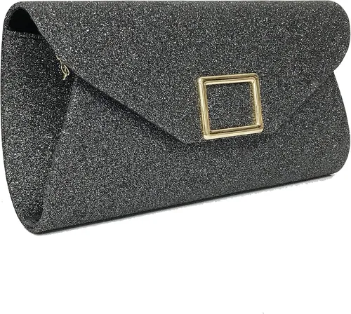 Miniatura 4 de sioglam Bolso de mano de noche con purpurina para mujeres y niñas, bolsa de baile de graduación, cóctel, fiesta, boda, noche