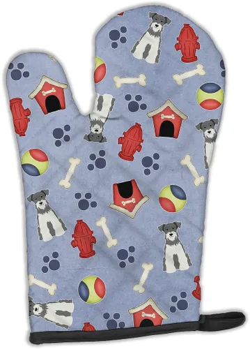 Miniatura 343 de Caroline's Treasures BB2732OVMT Dog House Collection Border Collie - Guante de horno grueso resistente al calor para sartenes calientes y horno