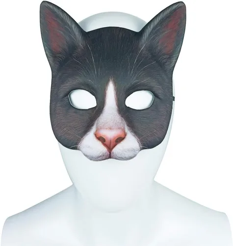 Miniatura 3 de 1 máscara de gato realista de Halloween, máscara de gato para Halloween, Navidad, Pascua, accesorio de fiesta de disfraces Máscara de gato estilo G