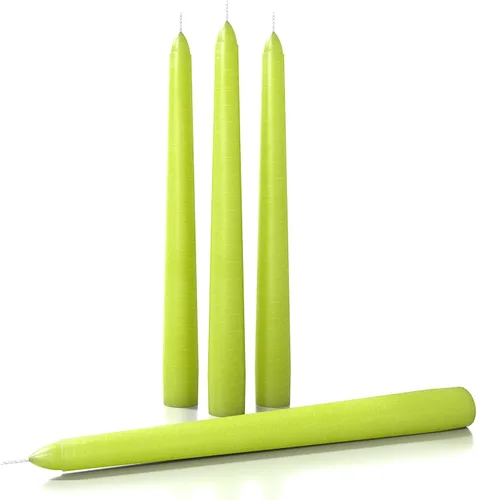 Miniatura 45 de CANDWAX Paquete de 4 velas cónicas blancas, sin goteo, de combustión lenta, sin perfume, de 12 pulgadas, ideales para mesa de comedor, candelabros