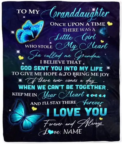 Miniatura 14 de Manta personalizada con texto en inglés «To My Granddaughter from Grandma Grandpa Sunflower Never Forget That I Love You», manta de forro polar