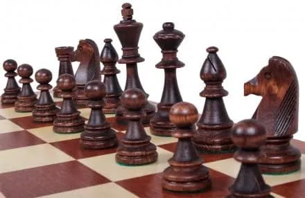 Miniatura 4 de Juego de Ajedrez de Torneo de Madera con Tablero de Madera y Piezas de Ajedrez - Ajedrez - Europeo (21" (52cm) - No.6)