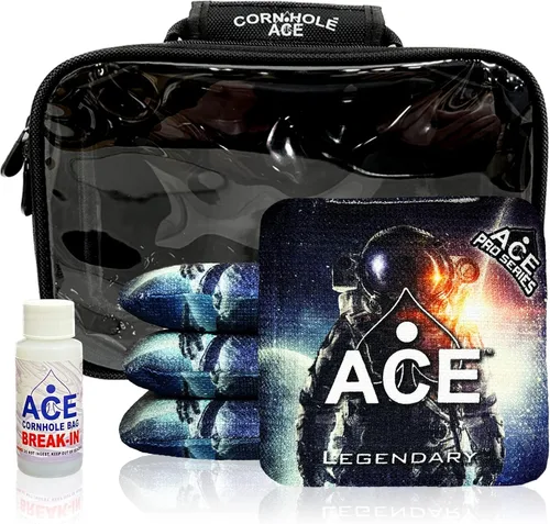 Miniatura 48 de Legendario Bolsos Cornhole ACE Pro + Kits PRO De doble lado, resbaladizos y pegajosos para todo clima Bolsa de descanso opcional y estuche
