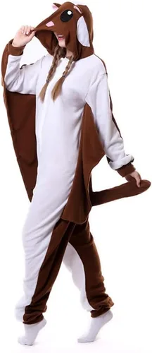 Miniatura 2 de Kervaky Pijama unisex para adultos, pijamas de cosplay de animales, ropa de dormir para disfraces de fiesta de Halloween