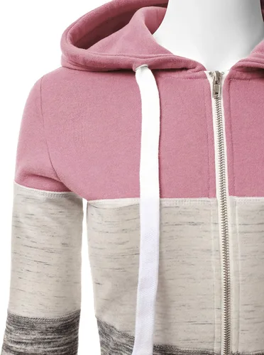 Miniatura 4 de Doublju - Chaqueta ligera y delgada con capucha y cremallera para mujer de talla extragrande