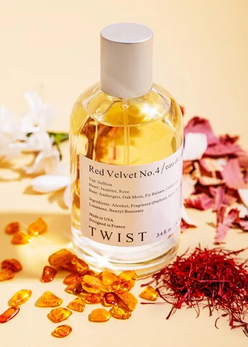 Miniatura 4 de Twist - Eau De Parfum Red Velvet No. 4, inspirado en Baccarat Rouge 540 de MFK, perfume de larga duración, sin parabenos, vegano, ingredientes