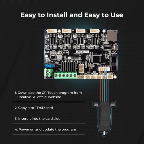 Miniatura 7 de Kit oficial de nivelación automática Creality CR Touch, kit de sensor de nivelación automática de cama para impresoras 3D para Ender 3/Ender 3
