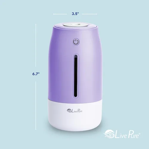 Miniatura 3 de LivePure Humidificadores de niebla fría para dormitorio. Humidificador pequeño para bebés, guardería, plantas, oficina. Humidificador ultrasónico