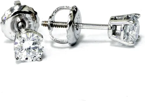 Miniatura 3 de Tornillos de diamante de 34 quilates, oro blanco de 14 quilates, Oro blanco de 14 quilates, diamante