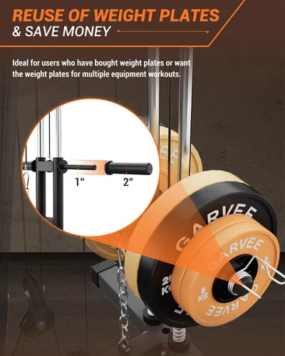 Miniatura 4 de Multifunctional Home Gym Machine, Home Gym Equipment with Leg Press, Full Body Workout Equipment for Strength Training, Max Capacity 400LBS, Fit for