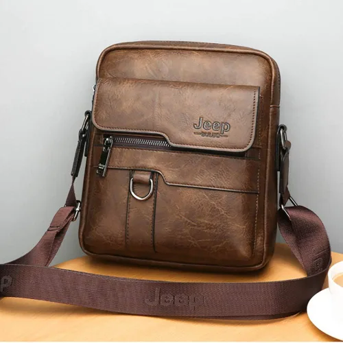 Miniatura 2 de LederleiterUSA Bolso de hombro de cuero para hombre, bolso retro para hombre, bolso de cuero cruzado, bolso de mensajero, maletín de personalidad