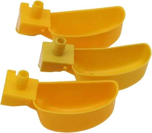 Miniatura 6 de 12 tazas de agua de codorniz para palomas, bebedero automático para pájaros para jaula, cría de aves de corral (amarillo)