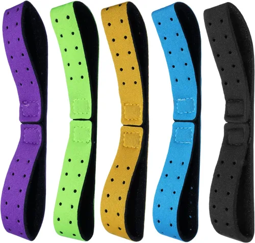 5 bandas de repuesto para monitor de frecuencia cardíaca, 0.8 x 13.8 pulgadas, 5 colores, correa de ritmo cardíaco suave, correa ajustable para
