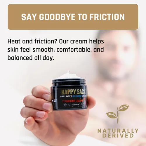 Miniatura 8 de Derm Dude Happy Sack Ball - Desodorante y crema cómoda para hombres, defensa del sudor antirozaduras, control de olores, desodorante e higiene sin