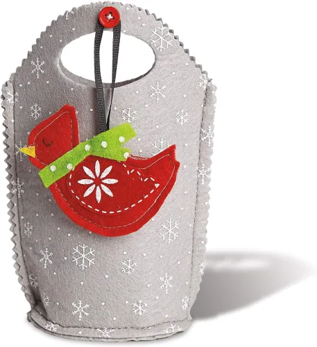 Miniatura 2 de Cardinal Ornament - Bolsas de fieltro de Navidad – Juego de 5 bolsas de regalo para niños, fiestas de vacaciones, decoración de profesores