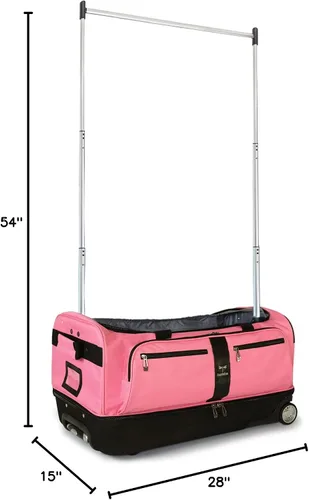 Miniatura 11 de Travolution Dance Bag with Garment Rack, 28 Inch Rolling Duffel With Wheels, Ideal for Competitions & Travel, Easy-assembly Lightweight Aluminum