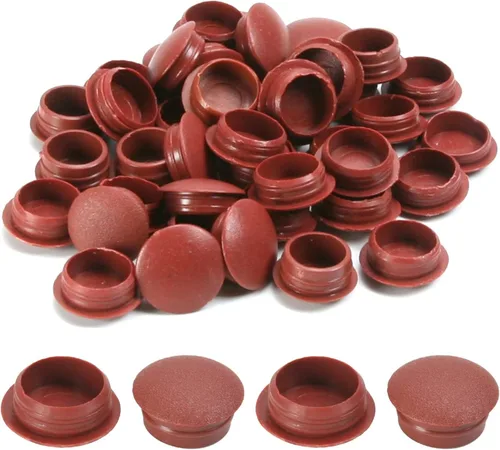 Miniatura 12 de MroMax 20 tapas de rosca para cubrir tubos de plástico de 0.39 pulgadas de diámetro de agujero de 0.39 pulgadas, tapones para agujeros de clavija