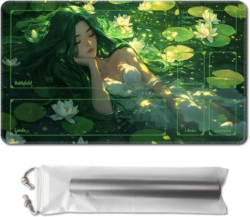 Miniatura 11 de MTG - Tapete de juego de 24 x 14 pulgadas, con parte trasera antideslizante, ideal para entusiastas de los juegos de cartas, tapete de juego TCG