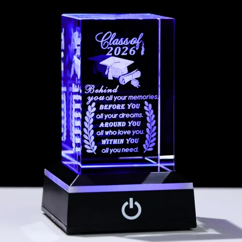Miniatura 11 de Movdyka Regalo de graduación para ella y él 2026 único – Corona de cristal grabada para clase de 2026 regalos – Ideas de regalo de graduación