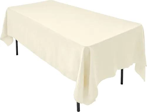 Miniatura 36 de AK TRADING CO. Mantel rectangular de poliéster de 60 x 102 pulgadas, fabricado en Estados Unidos, resistente a las arrugas, ignífugo, duradero