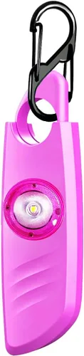 Miniatura 7 de FA FIGHTART Paquete de 2 sirenas de alarma de seguridad personal para mujeres, luz estroboscópica de sonido de 140 dB con dispositivos de llavero