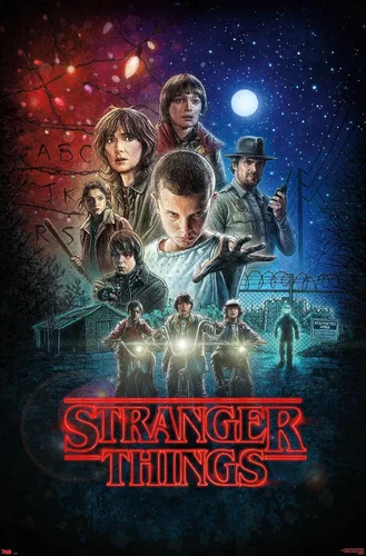 Miniatura 20 de Trends International Netflix Stranger Things - Póster de pared de una hoja, 14.725 x 22.375 pulgadas, versión enmarcada de madera de granero