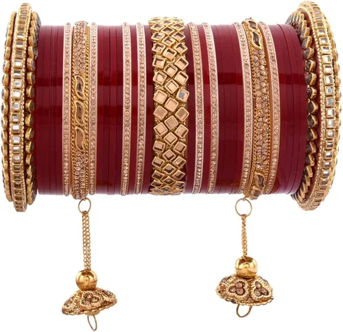 Miniatura 5 de Efulgenz - Brazalete de novia indio con cuentas de perlas sintéticas, diamantes de imitación de Bollywood con circonitas cúbicas, brazalete floral