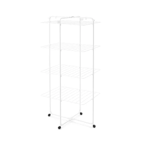 Miniatura 9 de Brabantia HangOn Tower - Tendedero de ropa con ruedas, 76 pies (75.5 ft) Negro mate Aireador alto de ropa interior de 3 niveles con estantes