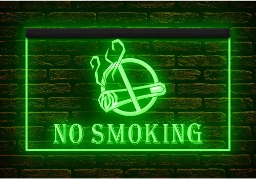 Miniatura 4 de 120016 - Letrero de neón con luz LED para prohibición de cigarrillos en la zona de no fumar (12 x 8 pulgadas, 16 colores por control remoto)