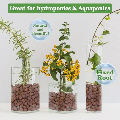Miniatura 6 de Legigo 1.8 KG de guijarros de arcilla Leca orgánicos para plantas, bolas de Leca 100% naturales de 4mm-16mm para plantas de interior, guijarros