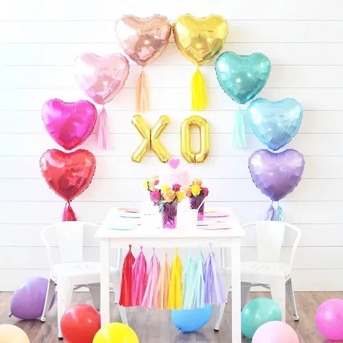 Miniatura 4 de 10 globos de corazón morado perlado, globos de Mylar de 18 pulgadas para baby shower, boda, decoración del día de San Valentín Púrpura perla de 18