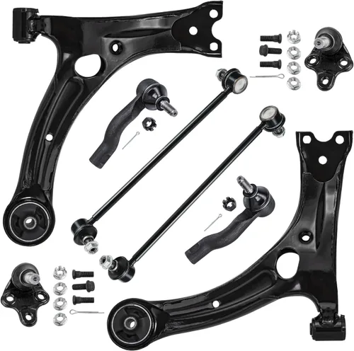 Miniatura 282 de Detroit Axle - Kit de brazos de control de extremo delantero de 8 piezas para Dodge Dakota 00-04, Durango 00-03, 4 brazos de control superior e