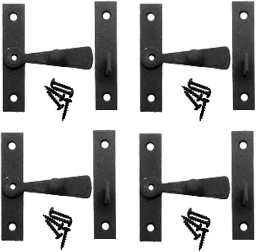 Miniatura 15 de Renovators Supply Manufacturing Acabado negro de la capa del polvo del pestillo de la puerta del pulgar de Norfolk del hierro forjado