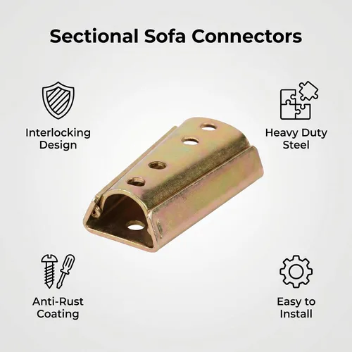 Miniatura 2 de KAFENDA conectores seccionales del sofá, sofá seccional que se enclava el soporte del conector del sofá (juego colorido de 4 piezas)