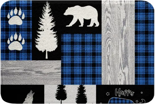 Miniatura 21 de Highland - Alfombra de baño de vaca para regalo de vaqueros, alfombra de baño de granja occidental de 20 x 32 pulgadas, tapete de baño de animales