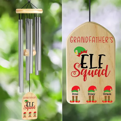 Miniatura 15 de Campanillas de viento personalizadas, regalos para abuelo para Boppa de nietos y nietos, los mejores regalos de Boppa, regalos de cumpleaños