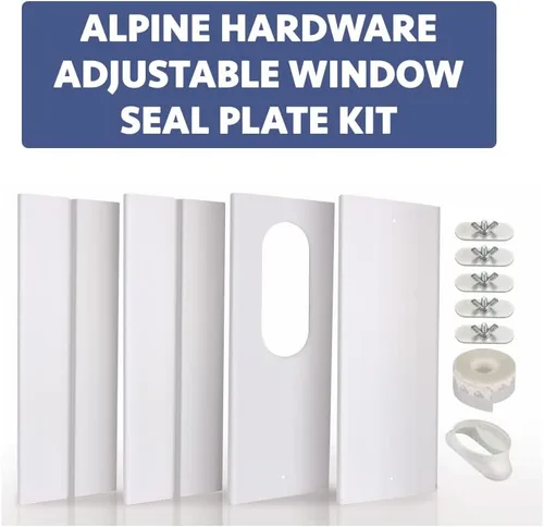 Miniatura 2 de Kit de ventana de aire acondicionado portátil con acoplador, sello de ventana ajustable para unidad de CA, kit de ventilación de CA deslizante