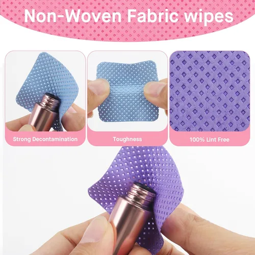 Miniatura 6 de 600 toallitas de uñas sin pelusas, almohadillas de tela no tejida para preparación de uñas secas, toallitas quitaesmalte de uñas, extensiones