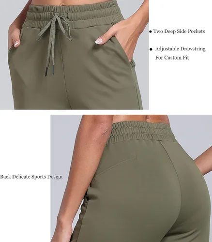 Miniatura 4 de Oalka Pantalones de golf de pierna recta para mujer con bolsillos profundos