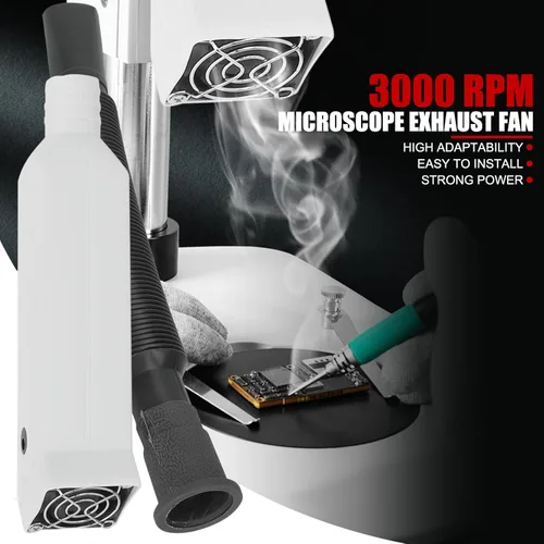 Miniatura 2 de Ventilador extractor de humos portátil de 12 V CC con tubo flexible, para soldadura, soldadura, ventilador absorbente de humo de escritorio